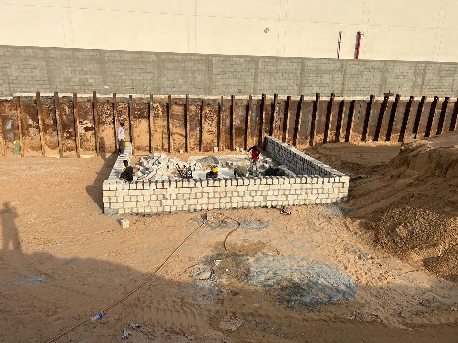 Ground Floor Open Shed with Office Block and Services, G+1 Labour Acco