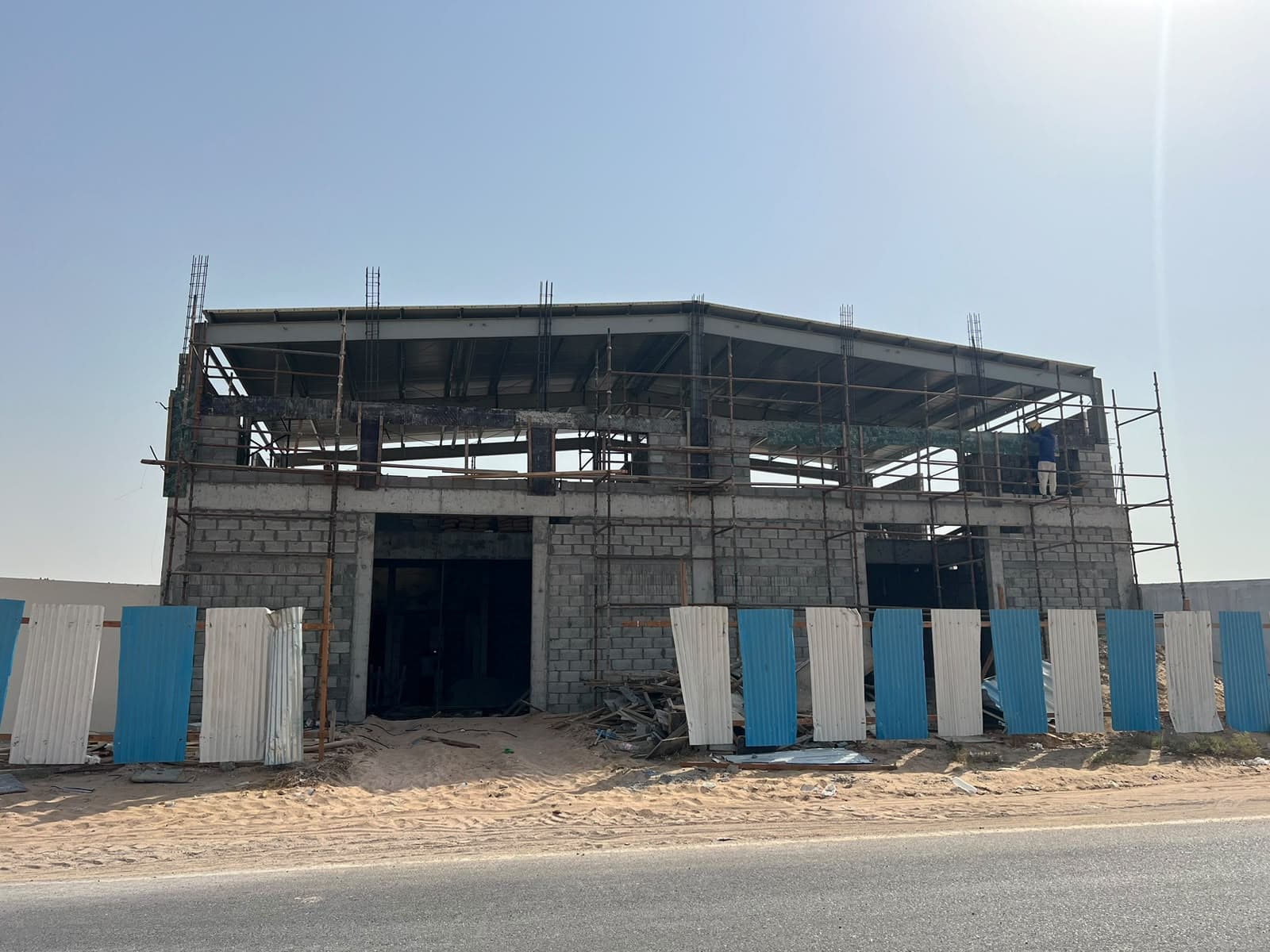 Shed (ground Floor + Mezzanine) with Labour Accommodation and Compound Wall